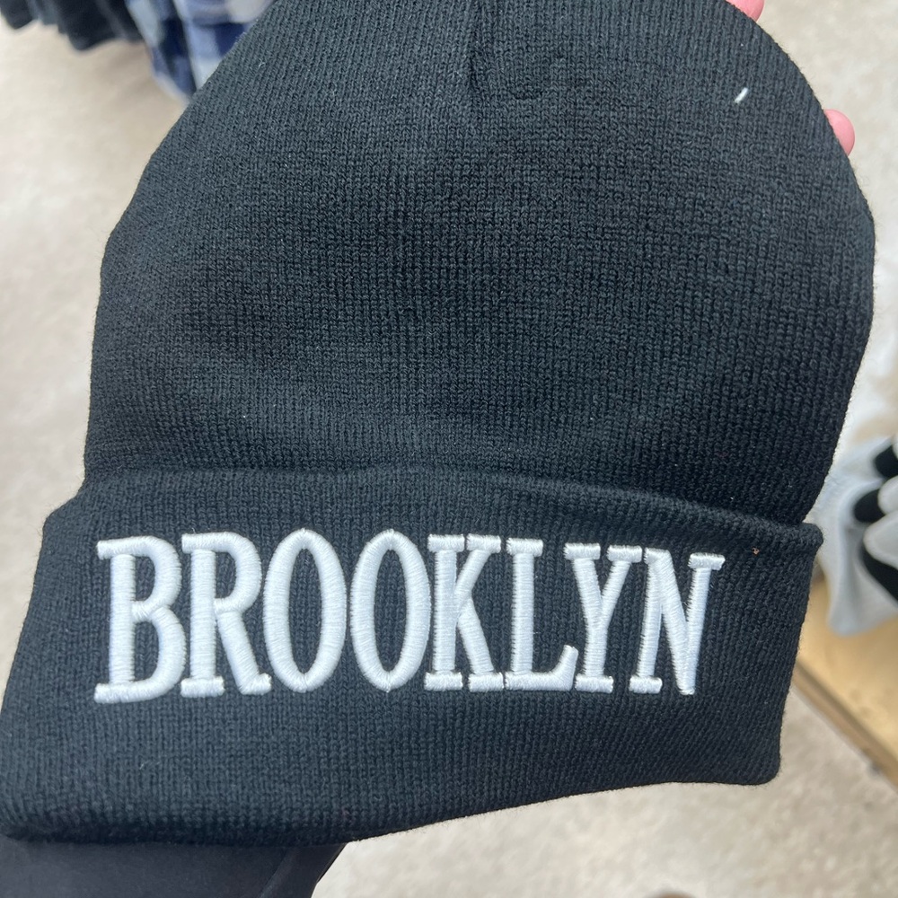 Brooklyn Black Knit Beanie